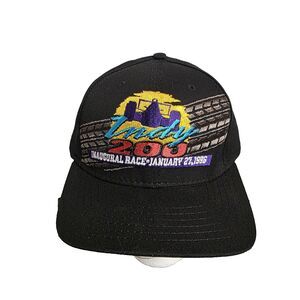 VTG 1996 Indy 200 Walt Disney World Inaugural Race Snapback Hat Ball Cap Black